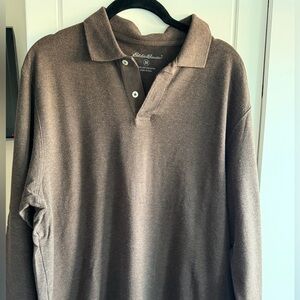 Eddie Bauer Men's Polo Shirt in Rich Brown